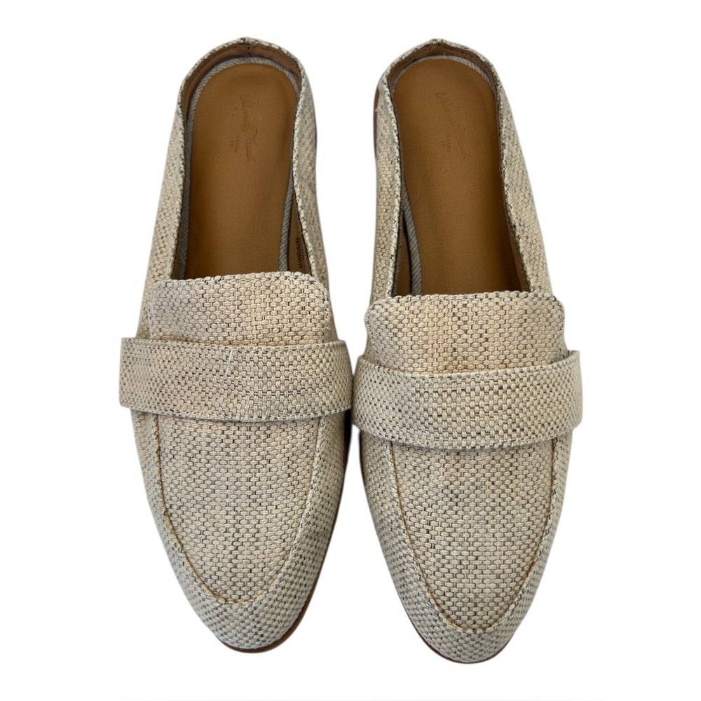 NWOT Universal Thread Cream Textile‎ Pointed Toe Loafers, Size 10